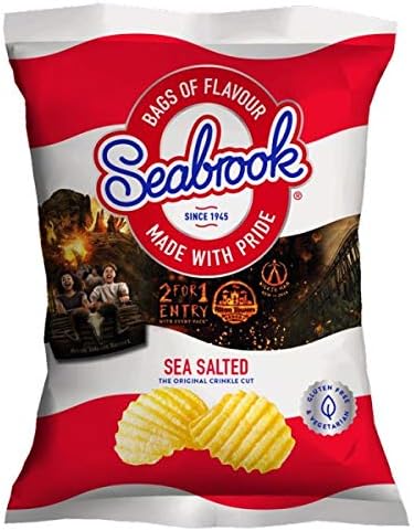 Seabrook Crinkle Standard Crisps 32 Packs (Sea Salted)