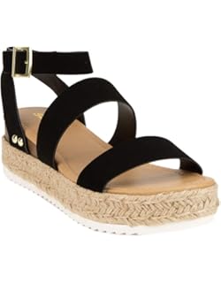 soda ankle banded taupe womens espadrille flatform sandals