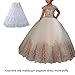 Puffy Crinoline Petticoat Skirt for Girls 3 Hoops Slip for Pageant Dress Gown 3years-6years White