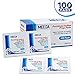 (Box of 100 Count) Prep Solution Pads, 10% Swabs for Individual Disinfecting Wipes, Disposable Cotton Antiseptic Surgical Pad for Wound Care, and First Aid (Packing May Vary)