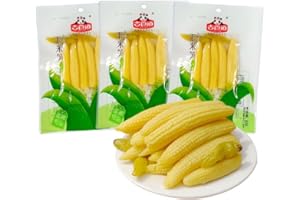 Pickled Pepper Baby Corn - 24g/10pack, Spicy and Sour, Refreshing, Crispy Bamboo Shoots, Fresh, Crunchy Fruit & Vegetable Sna