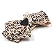 Lychee Leopard Print Bowknot Shoe Clip Buckle Removable High-heel Decor Wedding