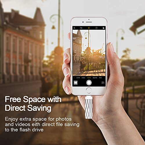 iPhone Lightning Flash Drive, Suntrsi jump drive External Memory Storage Lightning Memory Stick Pen Drive OTG Flash Drive Compatible to iPhone,iPad,iPod,Mac and PC (32G Silver) - Thumbnail 5