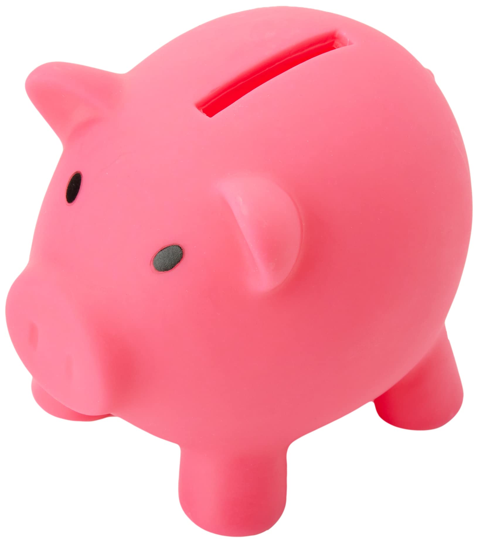 eBuyGB Piggy Bank/Money Box for Saving Coins and Cash Plastic Novelty Pig, Pink