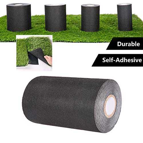 Rhomtree Artificial Grass Tape Self Adhesive Seaming Turf Tape Garden Lawn Mat Rug Jointing Synthetic Turf Seam Glue (6inch X 65.6feet(15CM X 20M))