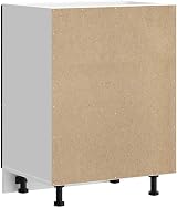 vidaXL Black Kitchen Base Cabinet, 60x46x81.5 cm, Modern Design view 7