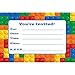Lilly and the Bee Novelties Building Blocks Party Invitations 12 Pack Size 6 Inches X 4 Inches
