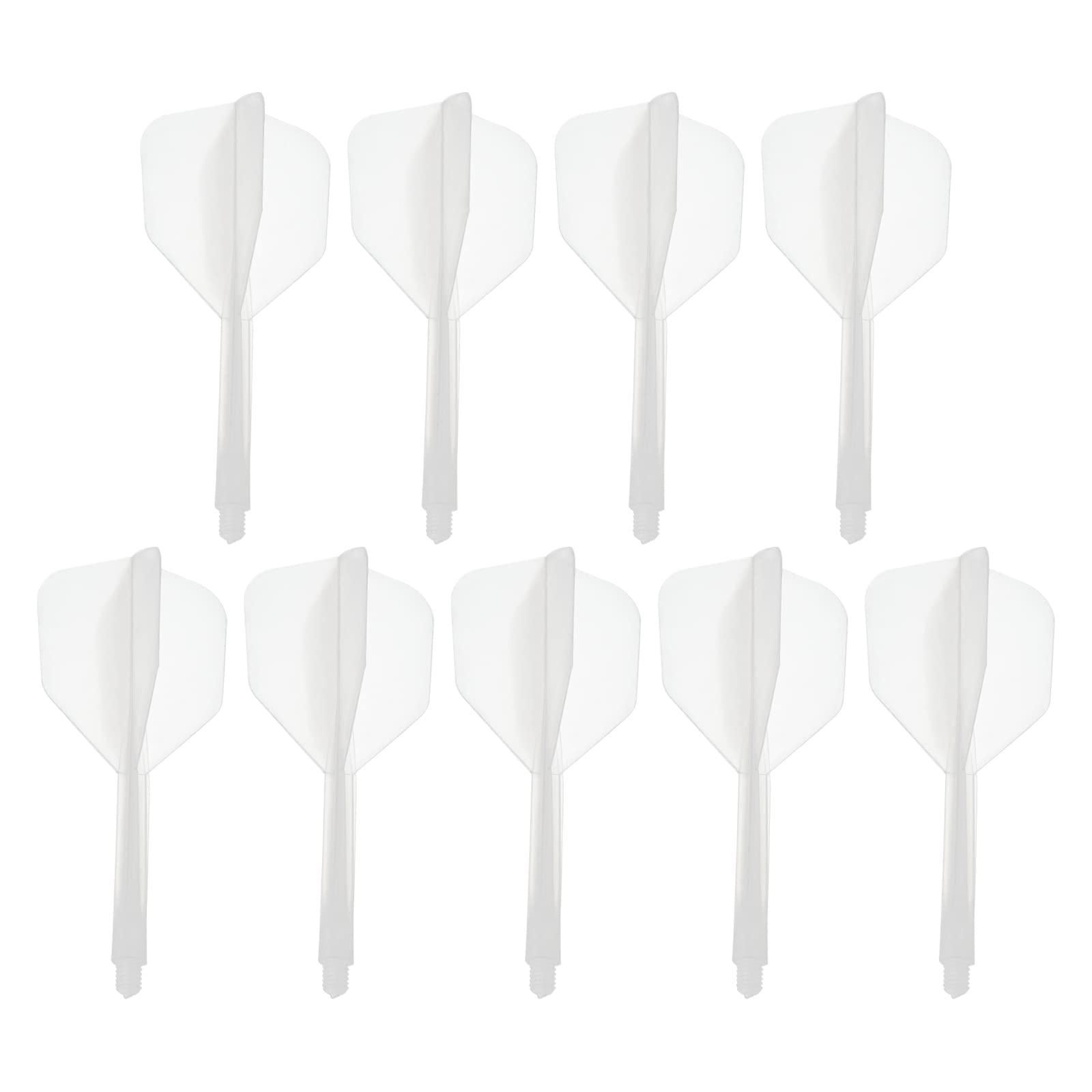 PATIKIL Integrated Dart Shaft & Flights, 9 Pack Durable Plastic Dart Flight Set, Clear