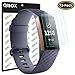QIBOX Screen Protector Compatible with Fitbit Charge 3, Full Coverage Waterproof Screen Protector Film Cover Saver Compatible with Fitbit Charge 3 Wristband Smart Fitness Watch Tracker [12 Packs]