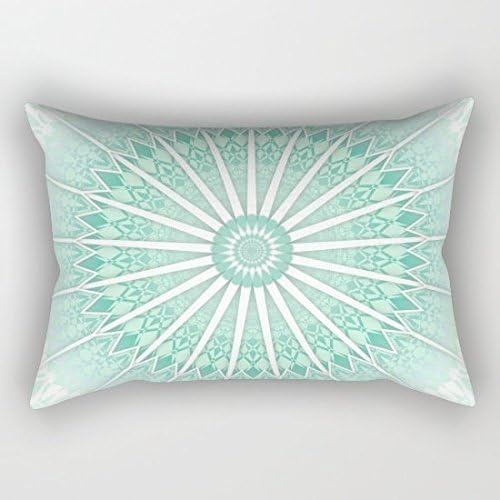 Wild Bramble 20" X 12" Mint Green Mandala Zippered Pillow Cases Cushion Covers