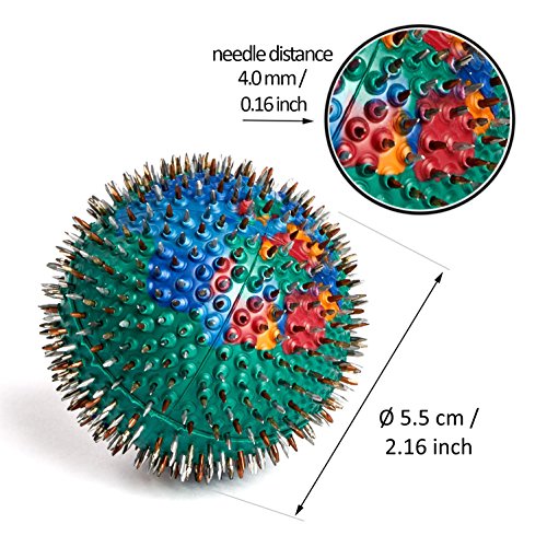 LYAPKO Acupuncture Hand / Foot Massage Ball 4.0 Ag 656 Needles. Premium Acupressure Active Massager for Adults and Children - Unique Patented Applicator Therapy Tool