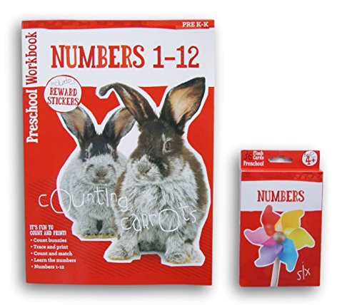 Pre-K Numbers Discovery Workbook with Reward Stickers and Flash Card Bundle