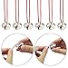 Outuxed 100Pcs 1 Inch Silver Jingle Bells Christmas Craft Bells for Festival Decoration with 20m Red Cord