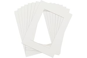 Anhow 8pcs DINA4 8x12 Picture Mats, Photo Mats for 6x8 Inch Image Photo Frames Inside Acid Free for Photo Frame/Posters Print