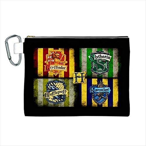 Harry Potter Hogwarts Houses Canvas Cosmetic Bag 10"x7" (L)