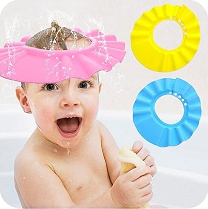 bosig Baby Infant Kids Children Toddler Shampoo Bath Shower Cap Wash Hair Ear Shield Multi Color