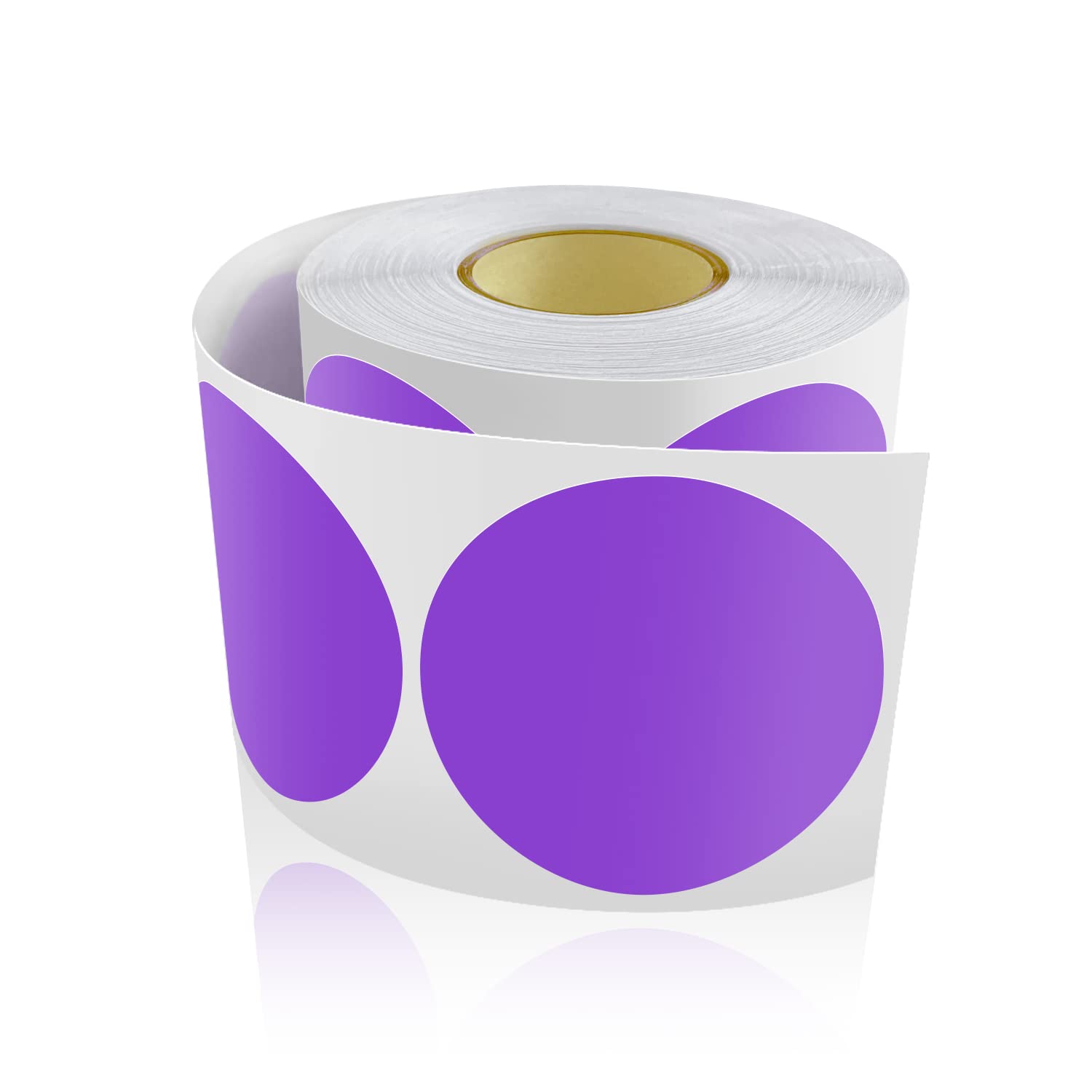 Round Stickers Purple 50 mm Circle Labels Colour Coding Dot Vinyl Floor Sticker Waterproof Removable Roll of 500