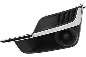 Front Bumper Fog Light Cover, Fog Light Bezel with Chrome Trim Front Bumper Lamp Cover Grille for Impreza GJ GP 2015-2016 (Le
