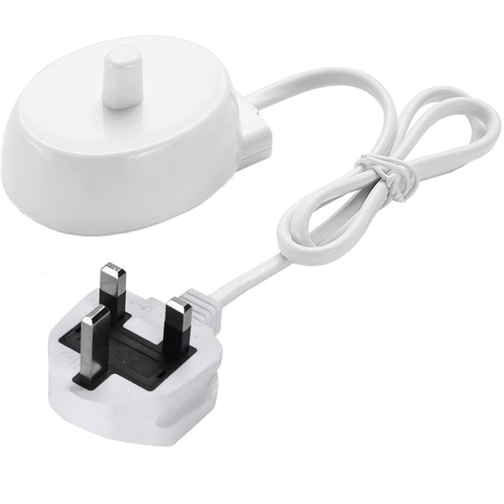 Electric Toothbrush Charger for Oral B UK, Inductive Electric Toothbrush Replacement Charging Base Compatible with Braun Oral B Type 3757 , UK 3 Pin Plug