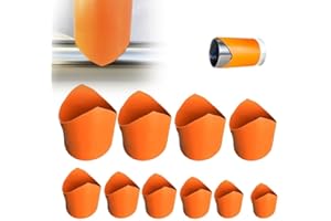 REWDUT Precision Pipe Saddle Template Cutting Guide, 2025 New Plumbing Pipe Insulation Cutting Kit for Welding and Installation, Accurate Arc Edge Contour Cut Guides for DIY Users (10pcs, DN20mm - DN200mm)