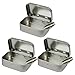Mighty Gadget (R) Mini Size Empty Hinged Lid Survival Tin Container for Geocaching or Survival Gear (3 Pack)