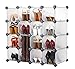 VonHaus 16x Interlocking Shoe Organizer / Storage Shelves - make into any Shape & Size to Organize your household items