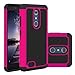 ZTE Zmax Pro Case, NOKEA [Shock Absorption] Drop Protection Hybrid Dual Layer Armor Defender [Anti-Slip] [Scratch Impact Resistant] Protective Case Cover for ZTE Zmax Pro / Carry Z981 (Rose)