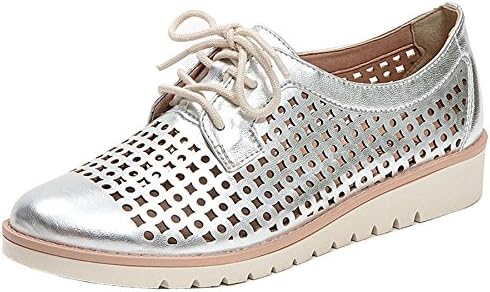 French Blu Women's Penelope Perforated Oxford Fashion Sneaker (38 M EU/7-7.5 B(M) US, Silver)
