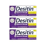 Desitin Maximum Strength Original Diaper Rash Paste 4 oz tube (Pack of 3)