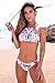 CUPSHE Women's Fresh Flower Printing Tank Padding Bikini Set Swimsuits (M)
