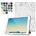 TNP iPad Air 1 Case - Slim Lightweight Shell Smart Cover Stand, Hard Back Protection with Auto Sleep Wake for Apple iPad Air 1 (Marble White)