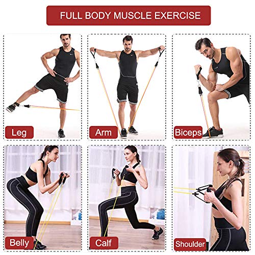 KIKAL-Resistance-Bands-Set-Exercise-Bands-with-Handles-Door-Anchor-Carry-Bag-Legs-Ankle-Straps-for-Resistance-Training-Physical-Therapy-Home-Workout-Yoga-Pilates