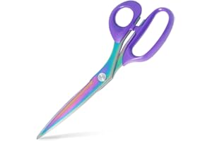 Asdirne Titanium Coating Fabric Scissors, Professional Tailor Scissors, Fabio Shear with Ultra-Sharp Stainless Steel Blades, 