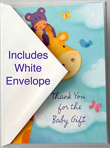 8 Baby Shower Thank You Notes - Giraffe