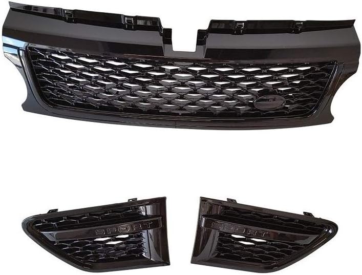Rc Trading Grille Air Side Vents Full Black Model AAB Compatible For Range Rover Sport 10-13 Autobio