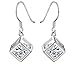 Hosaire Dangle Earrings Elegant Shining Crystal Drop Hook Earrings for Women's Jewelry