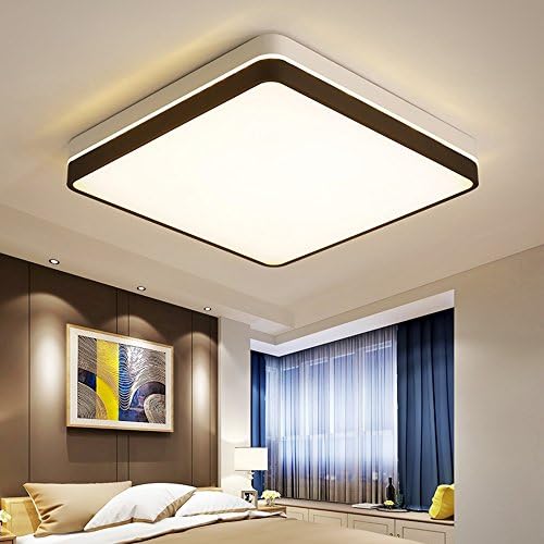 ZAYDJ XRXY Living Room Rectangle Ultra-Thin Ceiling Light/LED Modern Bedroom Dimmable Light/Practical Household Energy-Saving Simple Ceiling Light (Color : Warm Light, Size : 6060cm)