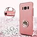 Samsung Galaxy S8 plus Case S8+ with Ring stand Glitter Cute pink Bling Diamond TPU Protective phone cover Crystal cases for galaxy s8+