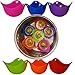 Egg Poacher, Pack of 6, Silicone Egg Poaching Cups, Microwave, Stovetop, Oven Egg Cooking, Food grade, BPA Free