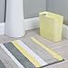 iDesign 18914 Stripz Bath, Machine Washable Microfiber Accent Rug for Bathroom, Kitchen, Bedroom, Office, Kid's Room, 21