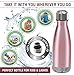 Stainless Steel Water Bottle for Kids (Rose, 12 oz)