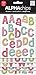 me & my BIG ideas Alpha Chips Designer Chipboard Letter Stickers, Cheri Alphabet, Multi-Color Glitter