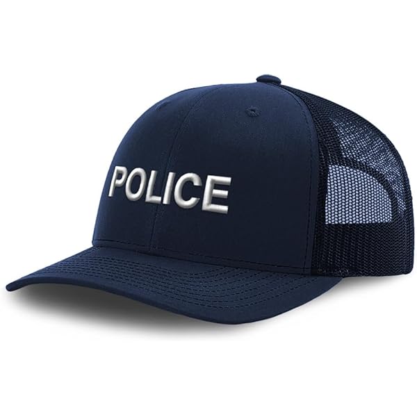 Snapback Hat for Men Flat Brim Hats Police Block Style Embroidered