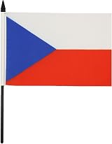 AZ FLAG Czech Republic Table Flag 5x8 in 21x14 cm with Pole & Base view 2