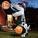 Joiedomi 8 FT Halloween Inflatables Outdoor Decorations, Halloween Blow Ups for Yard, Inflatable Skeleton Dinosaur with Pumpkin for Outside Garden Decor
