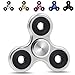 Fidget Spinner Hand Toy The Anti-Anxiety 360 Metal Aluminum alloy Triangle EDC Tri-Spinner for ADD ADHD Kids/Adult Funny Anti Stress 02Silvery