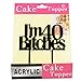I'm 40 bitches cake topper for 40th birthday cake party decorations black acrylic
