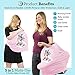 Best New Mother Baby Shower Gift: Fashionable Infinity Scarf/Nursing Cover With ADOURABLE COMIC PRINTS | Multi Uses- Car Seat Canopy, Light Blanket And More (Pink)