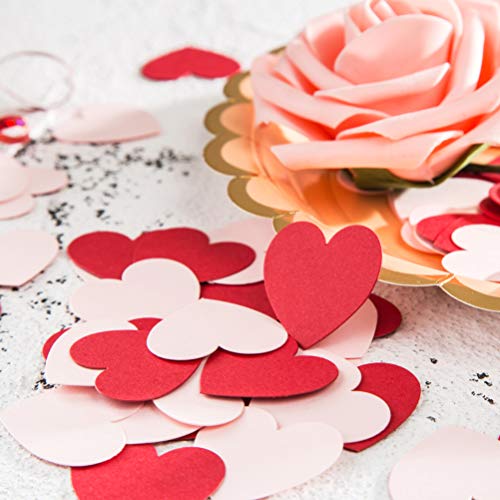 image for MOWO Heart Paper Confetti for Table Wedding Birthday Party Decoration,