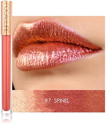 Dreamyth Sp FOCALLURE New Fashion Lipstick Cosmetics Women Sexy Lips Metallic Lip Gloss (G)